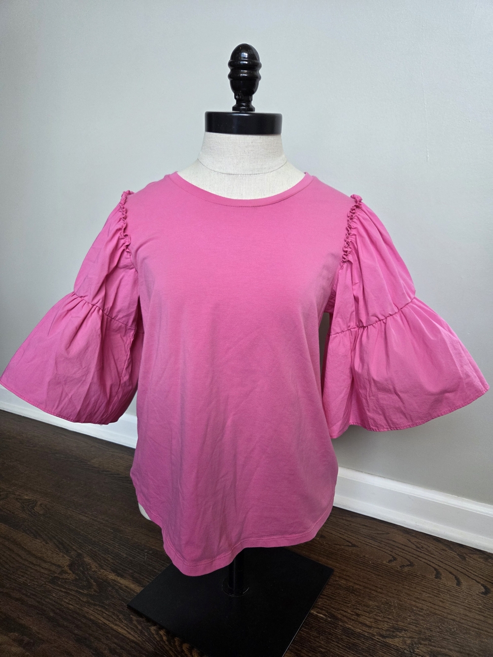 Bailey 44 Hot Pink Puff Sleeve Crew Tee